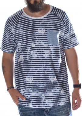 Brokers - Μπλούζα Κοντομάνικη Brokers Blue Navy 17012-363-04-BLUE Ανδρικό