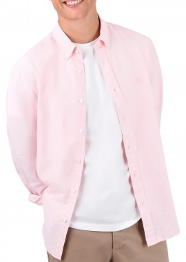 Aeropostale - Πουκάμισο Μακρυμάνικο Aeropostale Essential Plain Oxford NF532-PINK Ανδρικό
