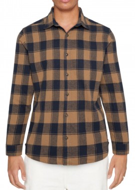 Jack & Jones - Πουκάμισο Μακρυμάνικο Jack & Jones Jjplain Fall Buffallo 12236873-Otter Ανδρικό