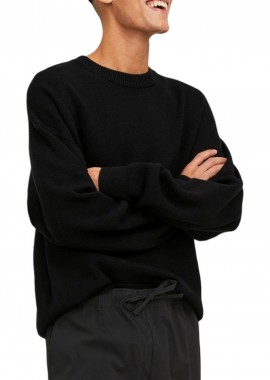 Jack & Jones - Μπλούζα Μακρυμάνικη Jack & Jones Jorray Knit 12242512-BLACK Ανδρικό