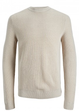 Jack & Jones - Μπλούζα Μακρυμάνικη Jack & Jones Jcoblack Knit Bf 12245216-Moonbeam Ανδρικό