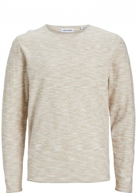 Jack & Jones - Μπλούζα Μακρυμάνικη Jack & Jones Jjslub Knit Ps24 12248825-Crockery - Twisted Ανδρικό