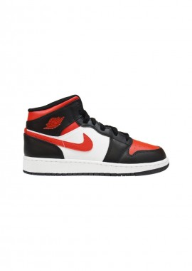 Jordan - Air Jordan 1 Mid GS Fire Red Basketball Shoes 554725079