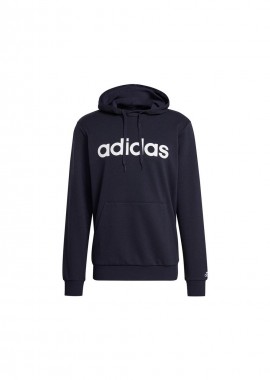 adidas performance - Men's adidas Essentials French Terry Linear Logo Hoodie navy blue GK9066