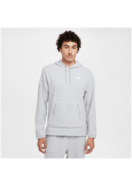 Nike Sportswear - Nike Club Men's Winterized Pullover Hoodie Light Smoke GreyPureWhite FZ0660077 MBS