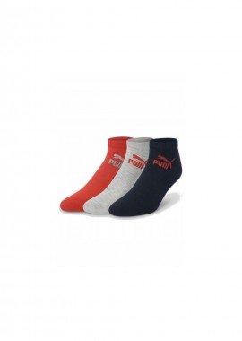 Puma - Puma Men's 3Pack Cotton Ankle Socks GrayRedNavy