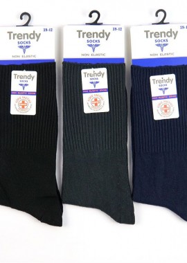 Trendy - Ανδρικές medical κάλτσες για διαβητικούς Βαμβακερές 3 ζευγάρια Trendy 4001 Πολύχρωμο