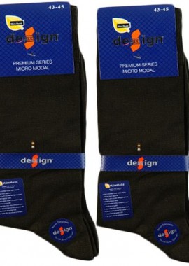 Design - Ανδρικές Classic κάλτσες 2 ζευγάρια Design 6194 Σκούρο Καφέ