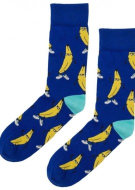Crazy Socks - Ανδρικές - Εφηβικές fashion κάλτσες BANANAS Βαμβακερές Crazy Socks 16000 Μπλέ