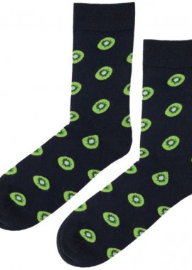 Crazy Socks - Ανδρικές - Εφηβικές fashion κάλτσες KIWI Βαμβακερές Crazy Socks 16024 Σκούρο Μπλέ