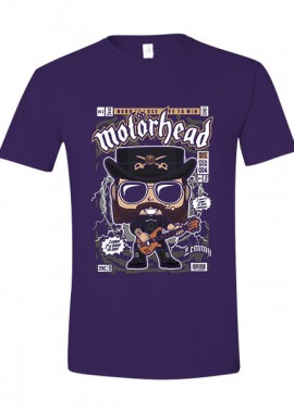 Pop Culture - T-Shirt Lemmy Killmister Motorhead Pop Culture Purple