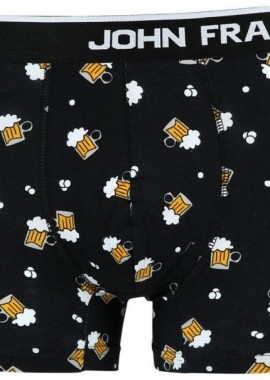 John Frank - Ανδρικό Boxer βαμβακερό John Frank 3109 Μαύρο