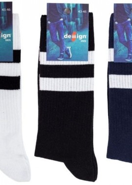 Design - Ανδρικές αθλητικές βαμβακερές κάλτσες ROLAND 3 ζευγάρια Design 6185 Ανοιχτό Μωβ I