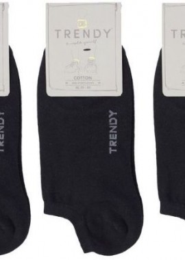 Trendy - Ανδρικά βαμβακερά σοσόνια SIMPLICITY 3 ζευγάρια Trendy 6316 Μαύρο