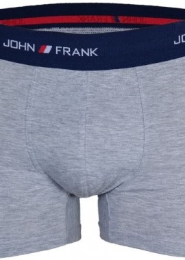 John Frank - Ανδρικό Boxer BASIC Βαμβακερό John Frank 13191 Ανοιχτό Γκρί