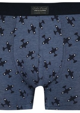 John Frank - Ανδρικό Boxer URBAN COUTURE IV Βαμβακερό John Frank 13241 Γκρι-Μπλε