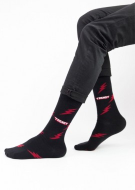 Trendy - Ανδρικές casual κάλτσες Βαμβακερές Trendy 16193 Μαύρο