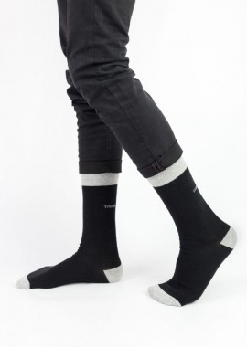 Trendy - Ανδρικές casual κάλτσες PABLO I Βαμβακερές Trendy 16205 Μαύρο