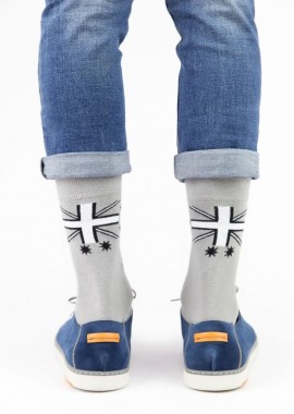 Trendy - Ανδρικές casual κάλτσες LIAM Βαμβακερές Trendy 16249 Ανοιχτό Γκρί