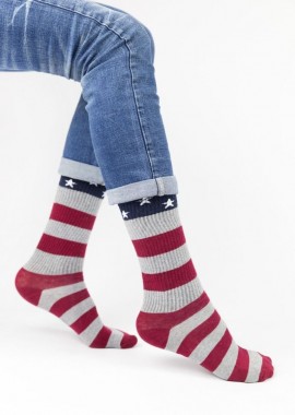 Trendy - Ανδρικές casual κάλτσες BRIAN Βαμβακερές Trendy 16253 Σκούρο Μπλέ