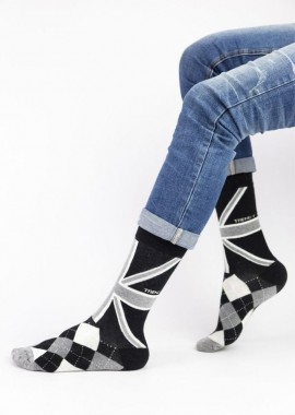 Trendy - Ανδρικές casual κάλτσες UK I Βαμβακερές Trendy 16314 Μαύρο