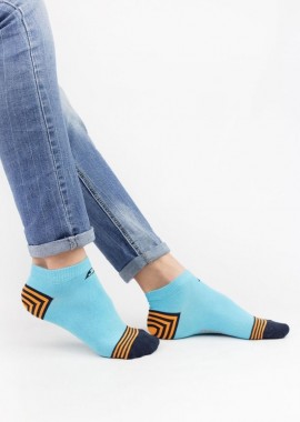 John Frank - Ανδρικά σοσόνια κάλτσες NATHANIEL Βαμβακερές John Frank 22855 Γαλάζιο