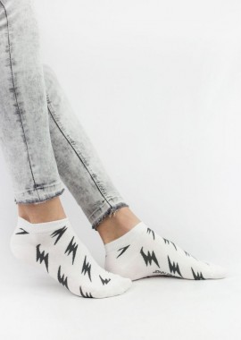 John Frank - Ανδρικά σοσόνια κάλτσες ZACK I Βαμβακερές John Frank 22857 Ασπρο