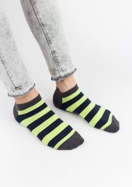 John Frank - Ανδρικά σοσόνια κάλτσες LEO Βαμβακερές John Frank 22896 Λαχανί