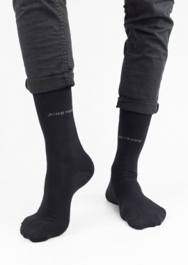 John Frank - Ανδρικές classic κάλτσες MONOCHROME Βαμβακερές John Frank 23337 Μαύρο