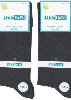 Design - Ανδρικές Κλασσικές Bamboo κάλτσες JOHN 2 Ζευγάρια Bamboo Design 25008 Φιμέ