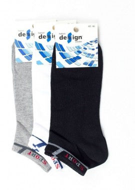 Design - Ανδρικά βαμβακερά σοσόνια SPORT 3 ζευγάρια Design 36521 Πολύχρωμο