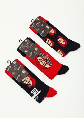 Soma - Ανδρικές fashion κάλτσες CIAO BELLA 3 Ζευγάρια Βαμβακερές Soma 37799 Πολύχρωμο