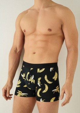 Harry Jons - Ανδρικό μποξεράκι BANANA Βαμβακερό Harry Jons 41603 Μαύρο