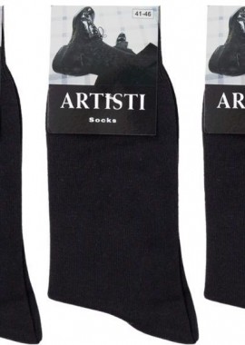 Artisti - Ανδρικές Classic κάλτσες Montana Βαμβακερές 3 ζευγάρια Artisti 46436 Μαύρο