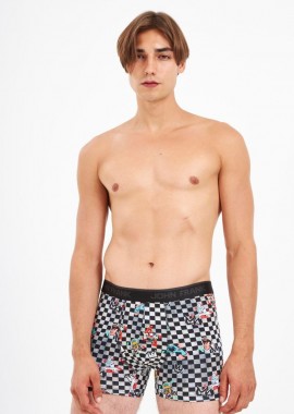 John Frank - Ανδρικό Boxer KING CHECKER Βαμβακερό John Frank 47183 Πολύχρωμο