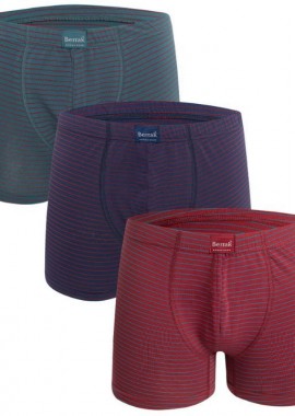 Berrak - Ανδρικό Boxer JOHN 3 τεμάχια Βαμβακερό Berrak 49398 Πολύχρωμο