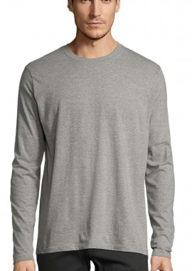 SOLS - Ανδρικό μακρυμάνικο T-shirt Sol's Imperial LSL Men - 02074 Grey Melange