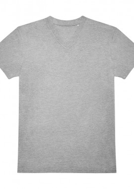 B & C - Ελαφρύ T-Shirt με V E150 B & C 03942125 Sport Grey