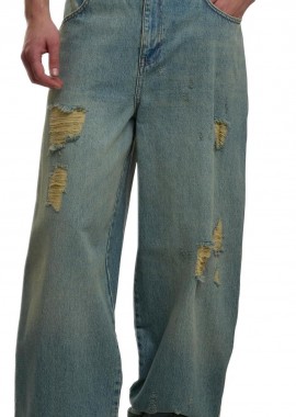 DEF - Loose Fit Jeans DEF DFJS227-19069 vintage blue destroyed