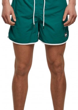 Urban Classics - Retro Swimshorts Urban Classics TB2050-01290 white/green
