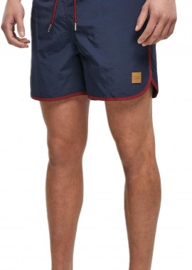 Urban Classics - Retro Swimshorts Urban Classics TB2050-04608 burgundy/midnightnavy