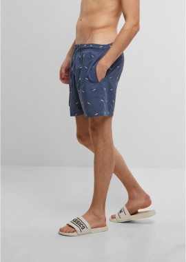 Urban Classics - Embroidery Swim Shorts Urban Classics TB2680-20680 vintageblue/frostmint