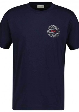Gant - Gant Ανδρικό Graphic Κοντομάνικο T-Shirt 2003402 Σκούρο Μπλέ