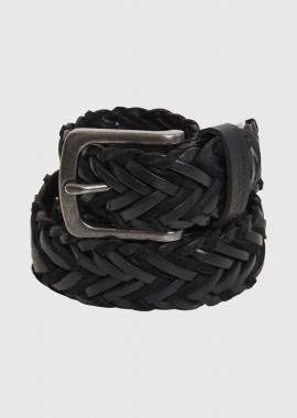 Funky Buddha - Funky Buddha Ανδρική Leather Blend Ζώνη FBM011-043-10 Μαύρο
