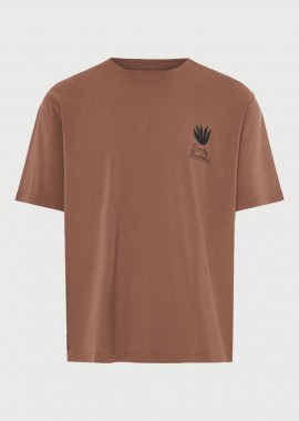 Funky Buddha - Funky Buddha Ανδρικό T-shirt με τύπωμα στην πλάτη FBM013-052-04 Καφέ