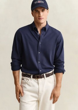 Gant - Gant REG JERSEY PIQUE STRETCH SHIRT 3G3250271-G0410 Μπλέ