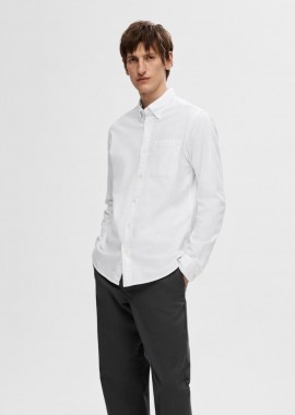 Selected - Selected Regrick-ox LS Noos Ανδρικό Πουκάμισο 16077359 White Λευκό