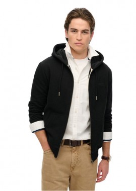 Superdry - SUPERDRY M2014128A-02Α ΦΟΥΤΕΡ ΚΟΥΚΟΥΛΑ ΜΑΥΡΟ LOGO
