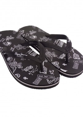 Pepe jeans - Pepe Jeans SWIMMING Ανδρικές Παντόφλες PMS70053-999 Μαύρο