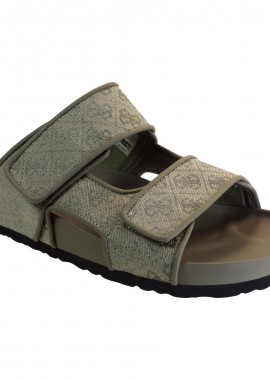 GUESS - GUESS Sneakers Ανδρικά Παπούτσια Παντόφλες Igea II FMGIGJFAL03-SAGRE Χακί